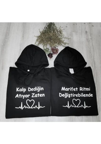 Sevgili Kombini Sweatshirt Kalp Dediğin Atıyor