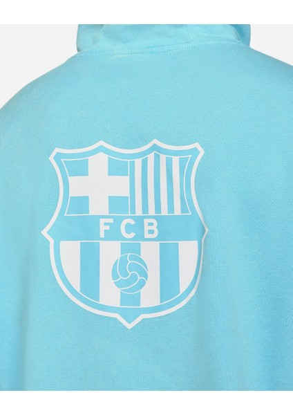 Fc Barcelona Fransız Havlu Kumaşı Mavi Erkek Kapüşonlu Sweatshirt DC7277 fırsatları