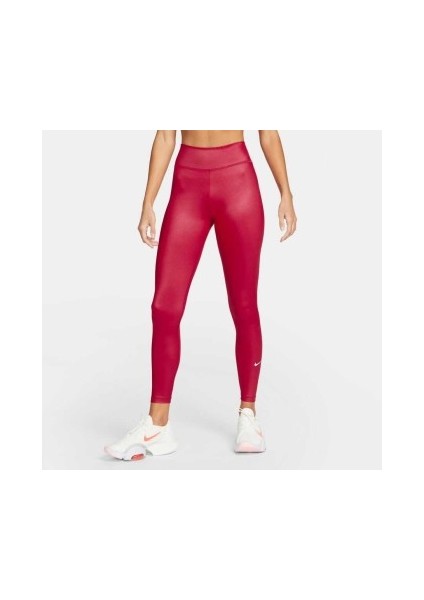 One Normal Belli Kırmızı Parlak Kadın Tayt DD5439