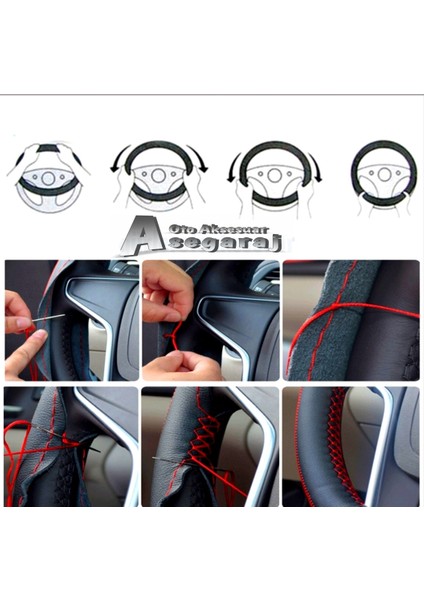 Fiat Linea Uyumlu Dikmeli Direksiyon Kılıfı Ultra Lüks Alkantara Kırmızı Yüzüklü fiyatları