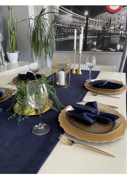 Kadife Dokulu Dertsiz Lacivert Uzun Runner fiyatları