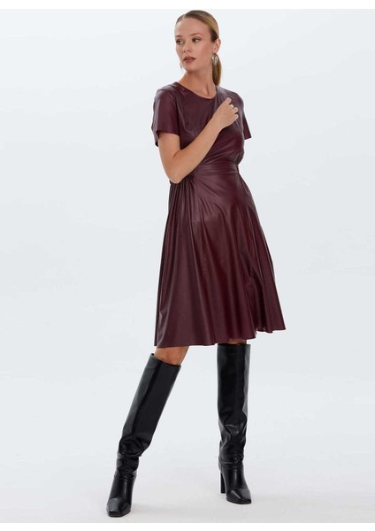 Bordo Kadın Elbise 22KSL7203