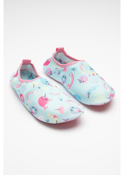 Çok Renkli Kız Çocuk Blue Unicorn Sea Shoes