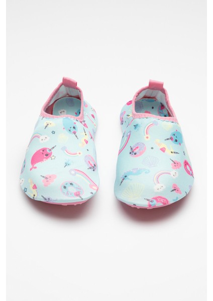 Çok Renkli Kız Çocuk Blue Unicorn Sea Shoes