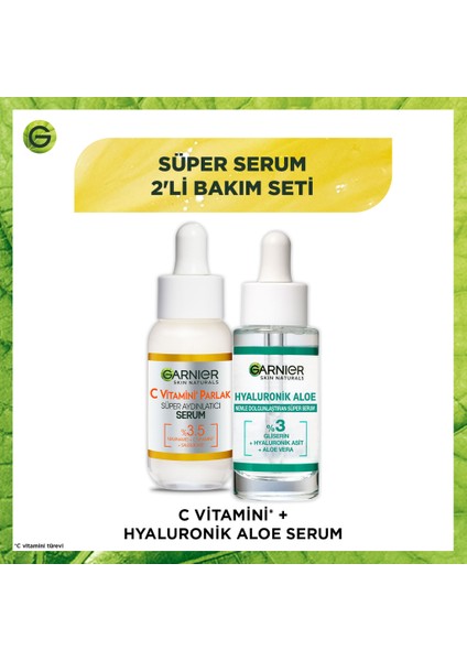 C Vitamini Parlak Süper Aydınlatıcı Serum + Aloe Serum Set