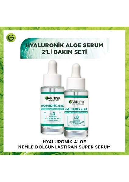 Hyaluronik Aloe Nemle Dolgunlaştıran Süper Serum 30 ml 2'li Set