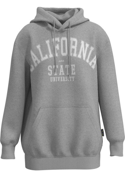 Bisiklet Yaka Açık Gri Kadın Sweatshirt 12223309