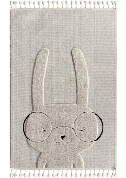Kids Bunny Tavşan Figürlü Krem Çocuk Odası Halısı
