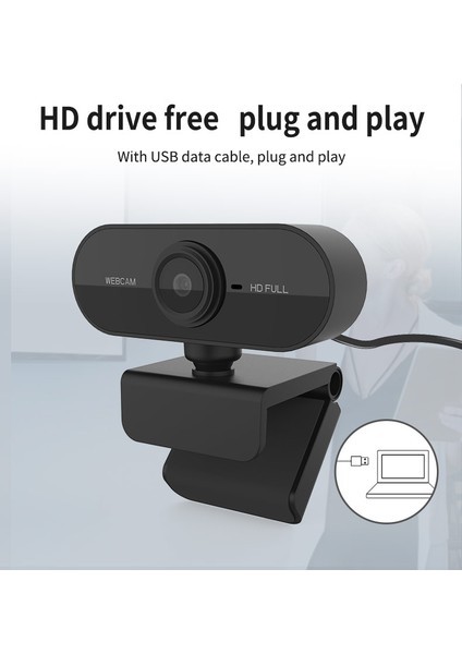 Mikrofon USB Fişli Webcam 1080P Full Hd Web Kamerası (Yurt Dışından)