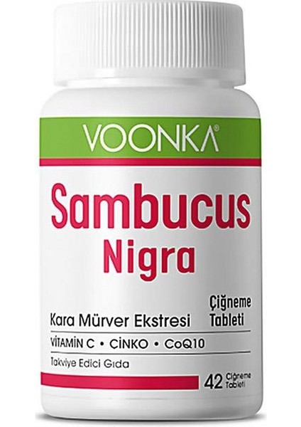 Voonka sambucus Nigra Çiğneme 42 Tablet -VA708