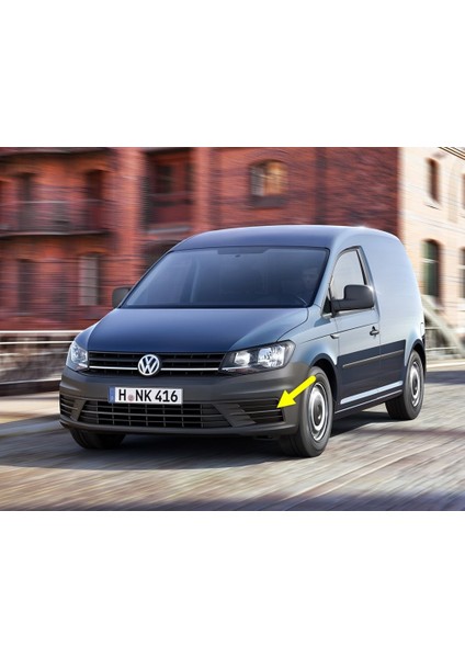 Vw Volkswagen Caddy 2016-2020 Ön Tampon Sol Sis Farı Kapağı Izgarası Sissiz Trendline 2K5853665E