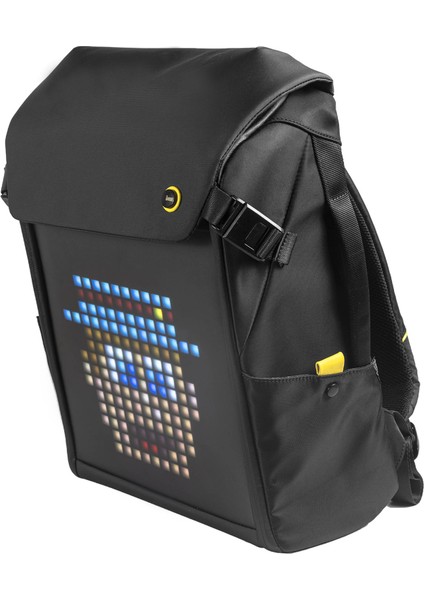 Pixoo Backpack M Siyah Ledli Sırt Çantası