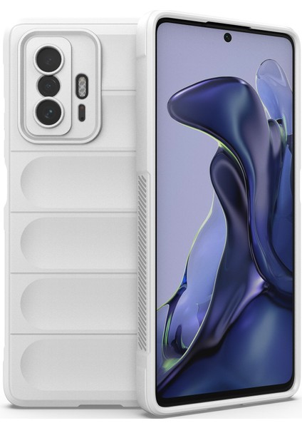 11T / 11T Pro İçin Kaymaz Silikon Telefon Kılıfı - Beyaz (Yurt Dışından)