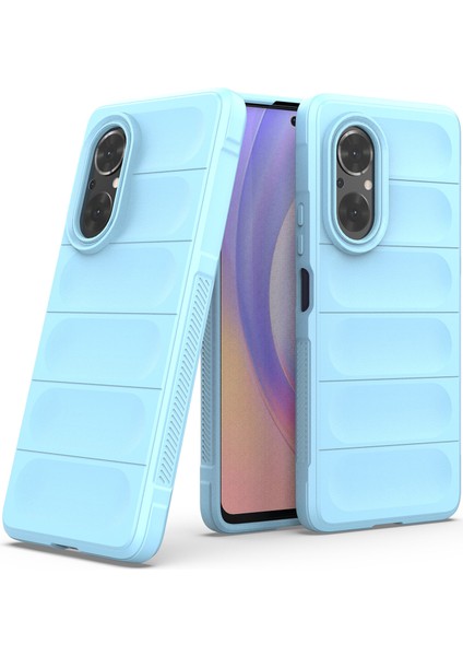 Nova 9 Se / 50 SE İçin Kaymaz Silikon Telefon Kılıfı - Mavi (Yurt Dışından)