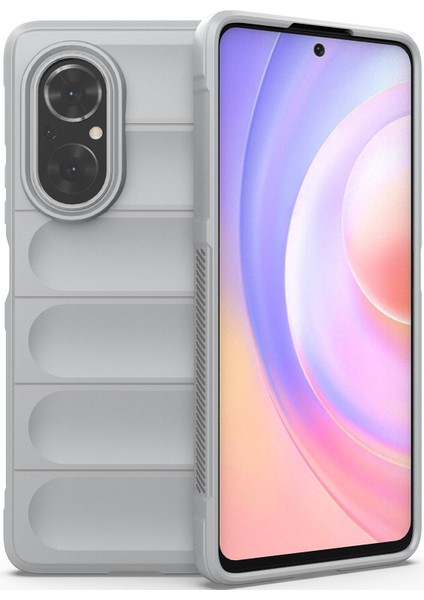 Nova 9 Se / 50 SE İçin Kaymaz Silikon Telefon Kılıfı - Gri (Yurt Dışından)