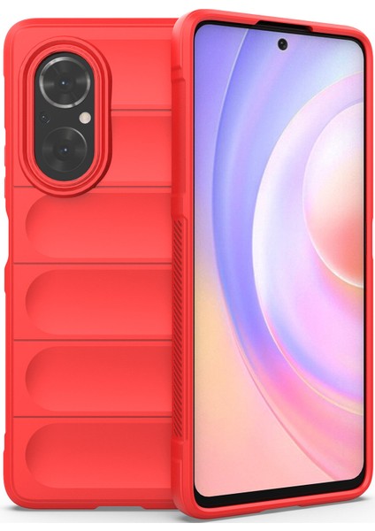 Nova 9 Se / 50 SE İçin Kaymaz Silikon Telefon Kılıfı - Kırmızı (Yurt Dışından)