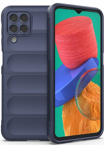 Galaxy M33 İçin Kaymaz Silikon Telefon Kılıfı - Lacivert (Yurt Dışından)