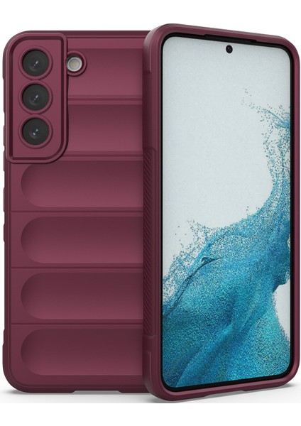 Galaxy S22 5G İçin Kaymaz Silikon Telefon Kılıfı - Koyu Kırmızı (Yurt Dışından) fiyatları