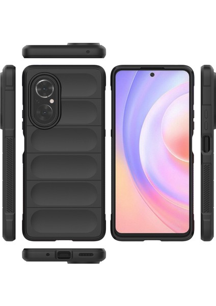Nova 9 Se / 50 SE İçin Kaymaz Silikon Telefon Kılıfı - Gri (Yurt Dışından)