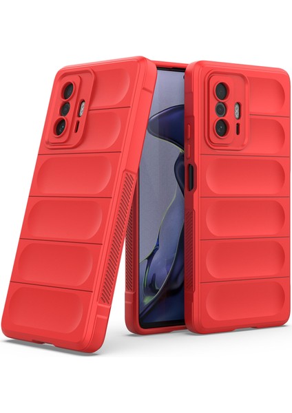 11T / 11T Pro İçin Kaymaz Silikon Telefon Kılıfı - Kırmızı (Yurt Dışından) fiyatları