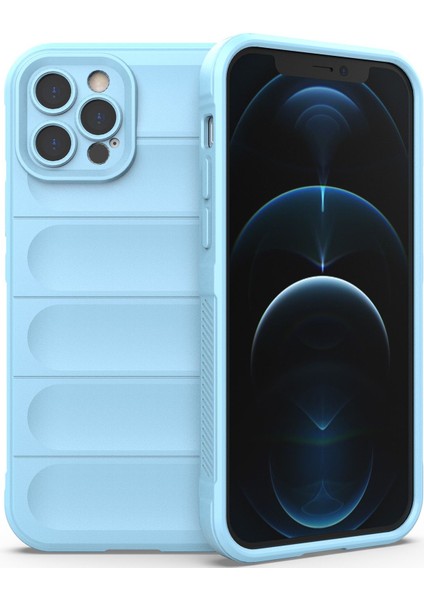 iPhone 12 Pro Max İçin Kaymaz Silikon Telefon Kılıfı - Mavi (Yurt Dışından) fiyatları