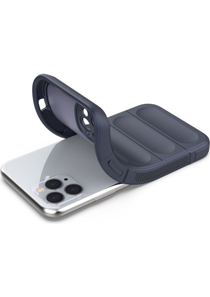 iPhone 11 Pro Max İçin Kaymaz Silikon Telefon Kılıfı - Lacivert (Yurt Dışından) fiyatları