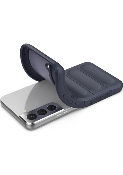 Galaxy S22 5G İçin Kaymaz Silikon Telefon Kılıfı - Lacivert (Yurt Dışından)