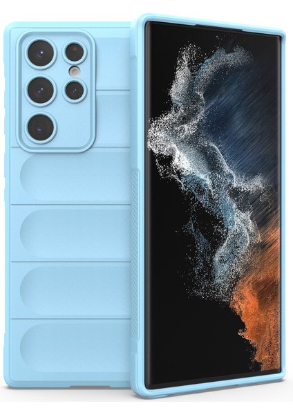 Galaxy S22 Ultra 5G İçin Kaymaz Silikon Telefon Kılıfı - Mavi (Yurt Dışından) fiyatları