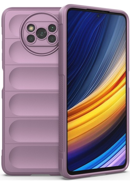 Poco X3 Nfc / X3 Pro İçin Kaymaz Silikon Telefon Kılıfı - Mor (Yurt Dışından)
