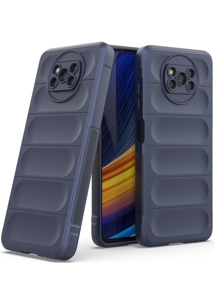 Poco X3 Nfc / X3 Pro İçin Kaymaz Silikon Telefon Kılıfı - Lacivert (Yurt Dışından)