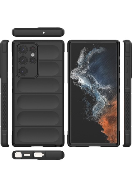 Galaxy S22 Ultra 5G İçin Kaymaz Silikon Telefon Kılıfı - Koyu Gri (Yurt Dışından) fiyatları