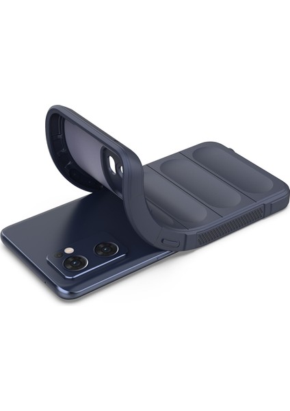 Reno7 5G İçin Kaymaz Silikon Telefon Kılıfı - Lacivert (Yurt Dışından)
