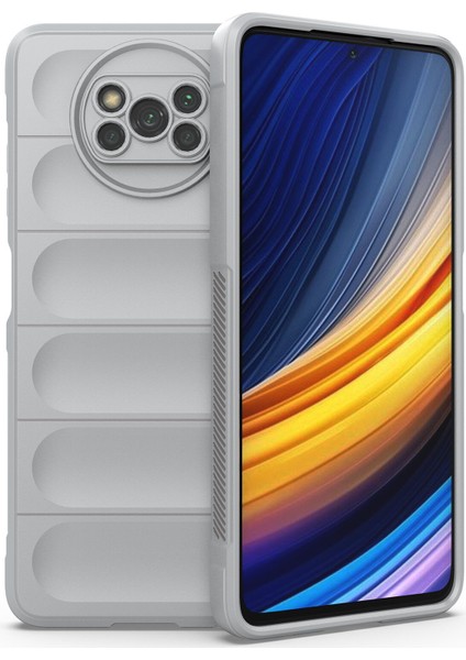 Poco X3 Nfc / X3 Pro İçin Kaymaz Silikon Telefon Kılıfı - Gri (Yurt Dışından)