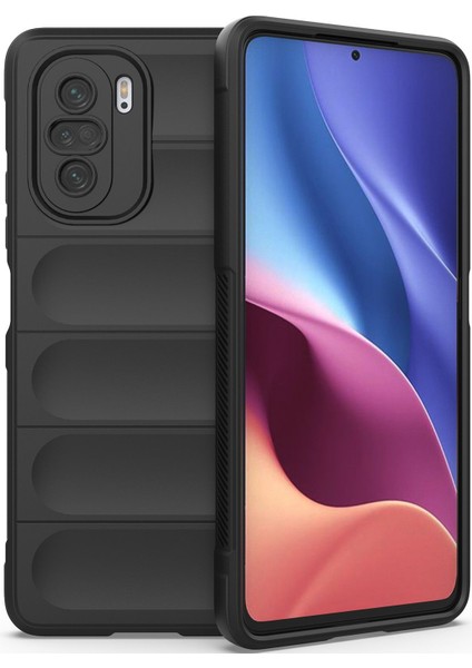 Poco F3 İçin Kaymaz Silikon Telefon Kılıfı - Siyah (Yurt Dışından) fiyatları