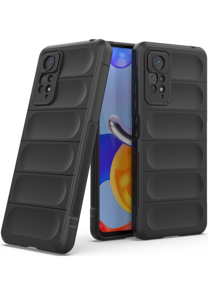 Redmi Note 11 Pro 5G / 4G İçin Kaymaz Silikon Telefon Kılıfı - Siyah (Yurt Dışından)
