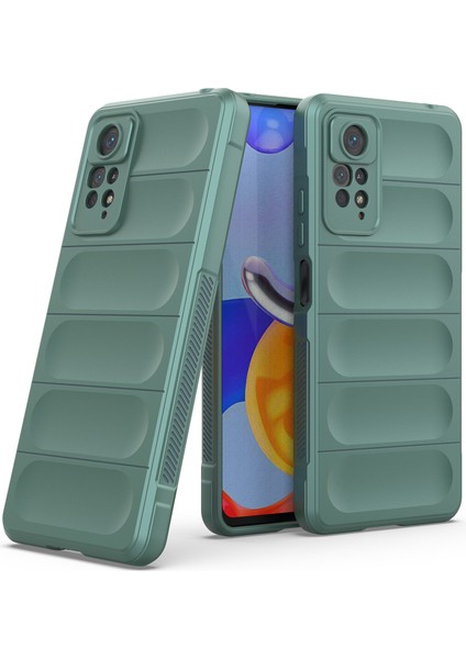 Redmi Note 11 Pro 5G / 4G İçin Kaymaz Silikon Telefon Kılıfı - Yeşil (Yurt Dışından)