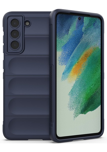 Galaxy S21 Fe 5G İçin Kaymaz Silikon Telefon Kılıfı - Lacivert (Yurt Dışından)