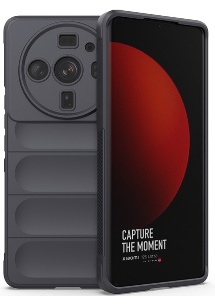 12S Ultra İçin Kaymaz Silikon Telefon Kılıfı - Koyu Gri (Yurt Dışından)