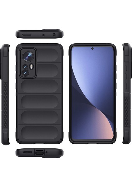 12 Lite İçin Kaymaz Silikon Telefon Kılıfı - Gri (Yurt Dışından)