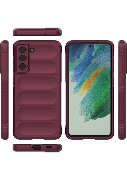 Galaxy S21 Fe 5G İçin Kaymaz Silikon Telefon Kılıfı - Koyu Kırmızı (Yurt Dışından) fiyatları