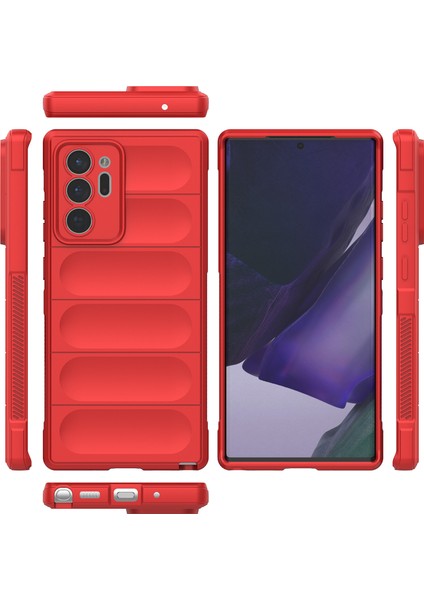 Galaxy Note 20 Ultra 5G İçin Kaymaz Silikon Telefon Kılıfı - Kırmızı (Yurt Dışından) fiyatları