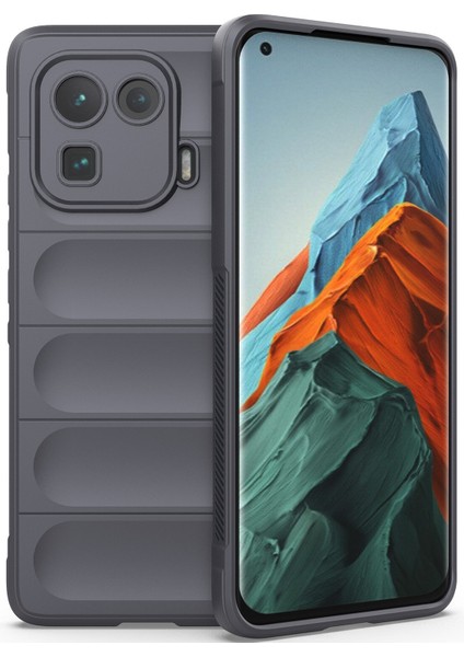 Mi 11 Pro İçin Kaymaz Silikon Telefon Kılıfı - Koyu Gri (Yurt Dışından)