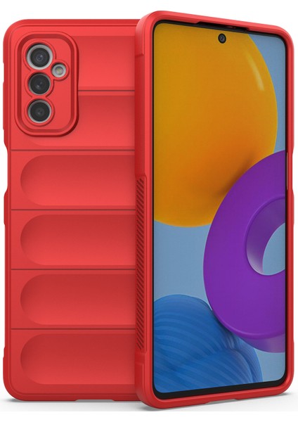 Galaxy M52 5G İçin Kaymaz Silikon Telefon Kılıfı - Kırmızı (Yurt Dışından) fiyatları