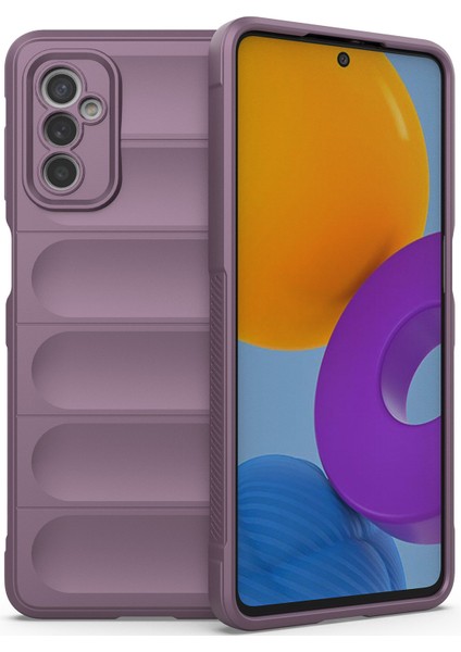 Galaxy M52 5G İçin Kaymaz Silikon Telefon Kılıfı - Mor (Yurt Dışından)