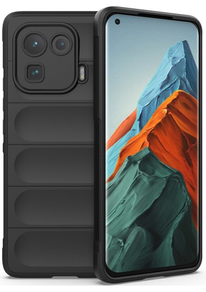 Mi 11 Pro İçin Kaymaz Silikon Telefon Kılıfı - Siyah (Yurt Dışından)