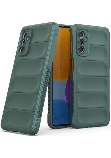 Galaxy M52 5G İçin Kaymaz Silikon Telefon Kılıfı - Yeşil (Yurt Dışından)