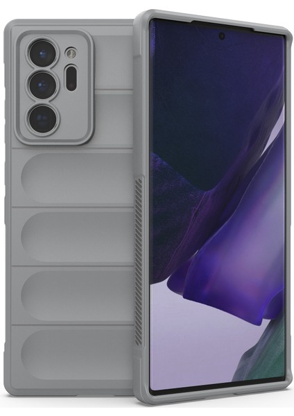 Galaxy Note 20 Ultra 5G İçin Kaymaz Silikon Telefon Kılıfı - Gri (Yurt Dışından)