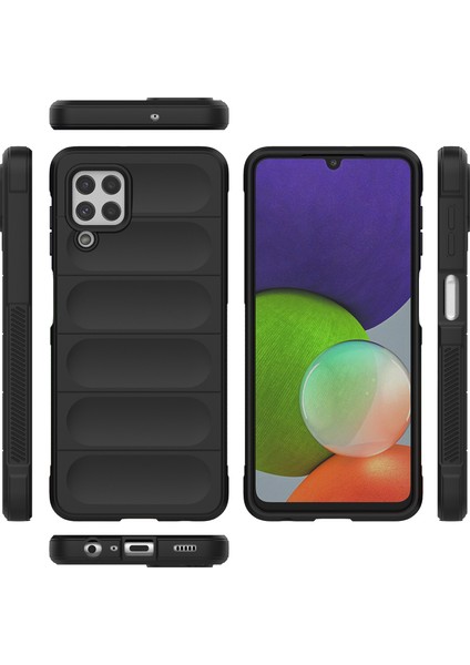 Galaxy M32 4G / A22 4G İçin Kaymaz Silikon Telefon Kılıfı - Siyah (Yurt Dışından) fiyatları