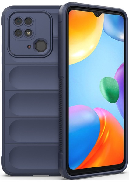 Redmi 10C İçin Kaymaz Silikon Telefon Kılıfı - Lacivert (Yurt Dışından)