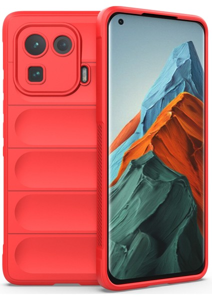 Mi 11 Pro İçin Kaymaz Silikon Telefon Kılıfı - Kırmızı (Yurt Dışından)